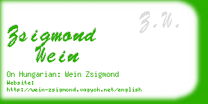 zsigmond wein business card